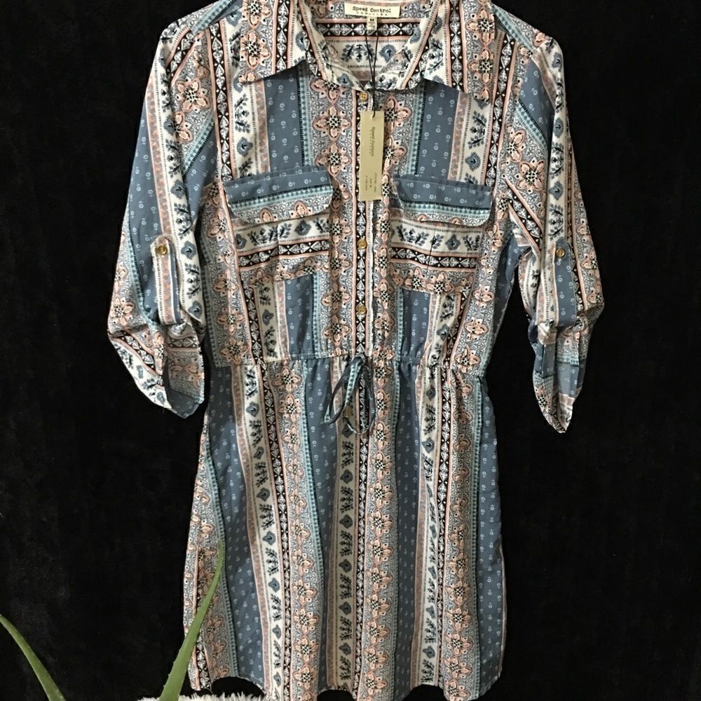HOSTPICK Gorgeous chest pocket slip like shirt dress - Picture 8 of 8